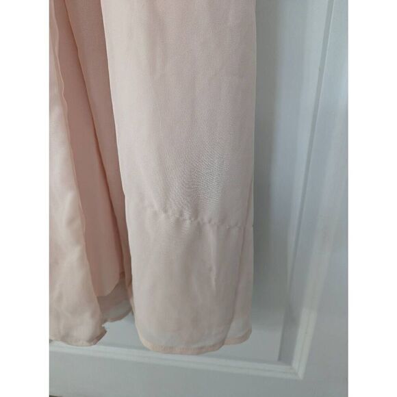 Modcloth Queen of Eden Wrap Dress Large‎ blush pink NWTs maxi chiffon bridesmaid - Picture 7 of 10